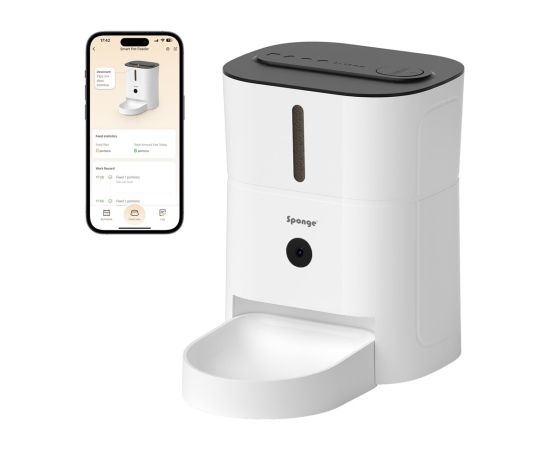 SPONGE Pet Feeder Smart Camera - smart pet food dispenser – 3l