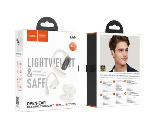 Hoco EA6 Headset Wireless Open-Ear Connectivity/Music Bluetooth White