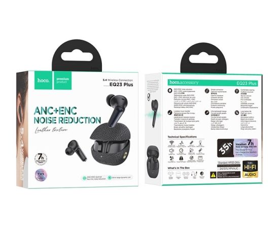 Hoco EQ23 PLUS II Headset Wireless In-Ear Calls/Music Bluetooth Black