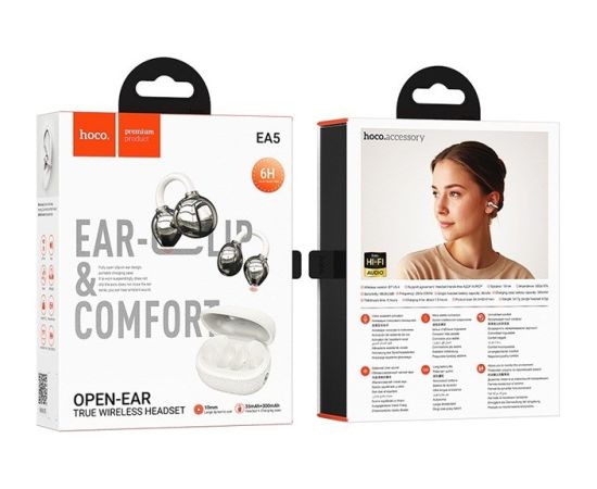 Hoco EA5 DUKE III Headset Wireless Open-Ear Connectivity/Music Bluetooth White