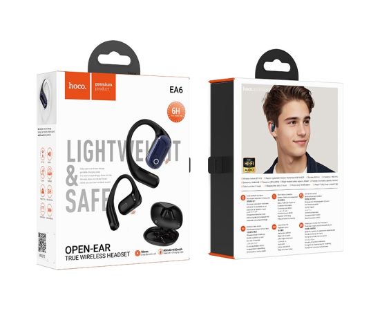 Hoco EA6 Headset Wireless Open-Ear Connectivity/Music Bluetooth Black