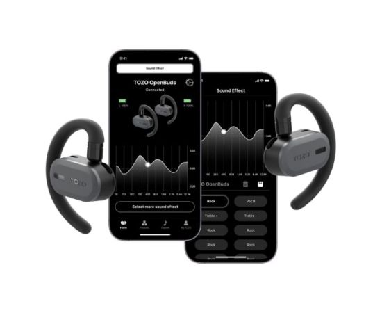 TOZO Open Buds True Wireless Stereo (TWS) In-Ear USB Type-C Bluetooth Headset Black