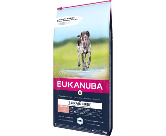EUKANUBA Grain Free Senior large/giant breed, Ocean fish - dry dog food - 12 kg