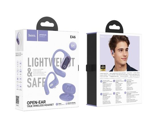 Hoco EA6 Headset Wireless Open-Ear Connectivity/Music Bluetooth Purple