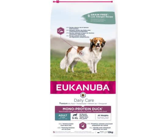 EUKANUBA Daily Care Mono-Protein Adult All Breed Duck - dry dog food - 12kg