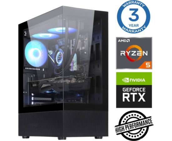 INTOP Ryzen 5 7600X 16GB DDR5 250SSD M.2 NVME+2TB RTX3050 6GB no-OS