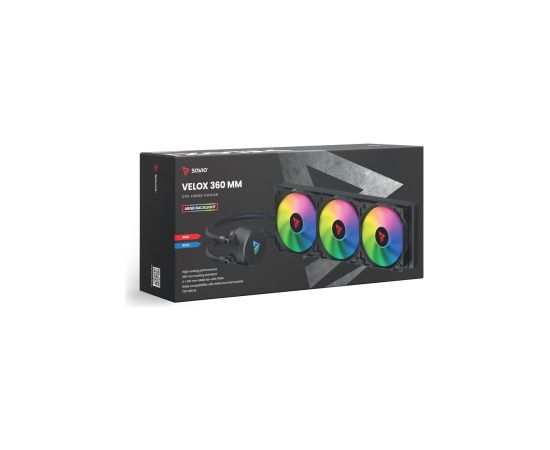 Dzesētājs SAVIO VELOX 360mm ARGB CPU liquid cooler 300W Melns