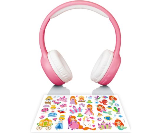 Lenco on-ear austiņas ar Bluetooth bērniem, rozā - HPB-110PK