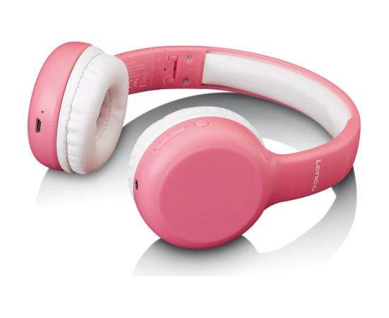 Lenco on-ear austiņas ar Bluetooth bērniem, rozā - HPB-110PK