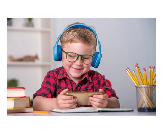 Lenco on-ear austiņas ar Bluetooth bērniem, zilas - HPB-110BU