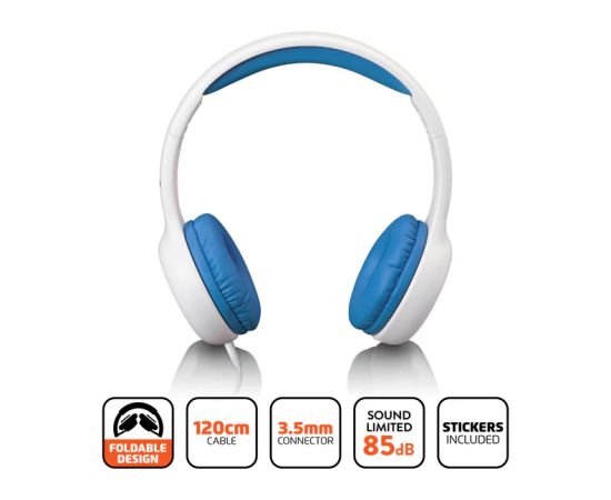 Lenco on-ear austiņas bērniem, zilas - HP-010BU