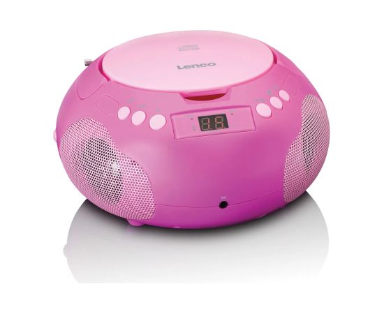 Lenco CD magnetola ar bluetooth un mikrofonu, rozā - SCD-625PK