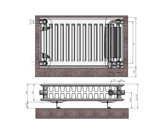 Radiators 22x500x400 VCO Termolux