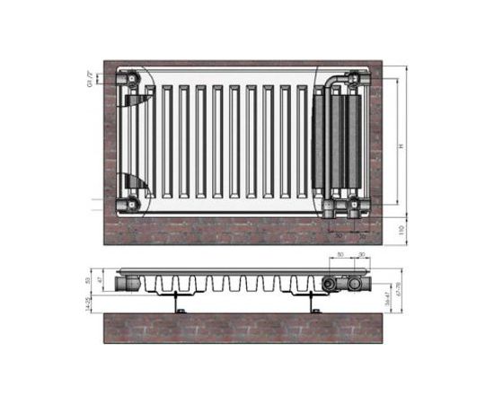 Radiators 11x400x1600 Ventil Compact Termolux