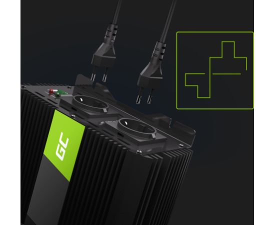 STRĀVAS PĀRVEIDOTĀJS  Green Cell  PRO 12V na 230V 2000W/4000W Modificēts sinus