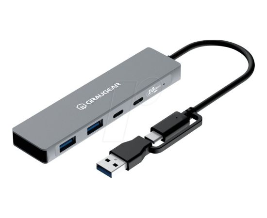 HUB USB Graugear 10Gbps 4x USB 3.2, 2x Type-C und 2x Type-A