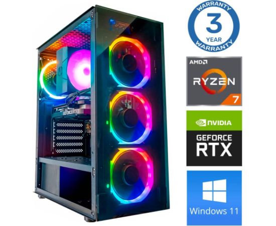 INTOP Ryzen 7 5700X 32GB 250SSD M.2 NVME RTX4060Ti 8GB WIN11
