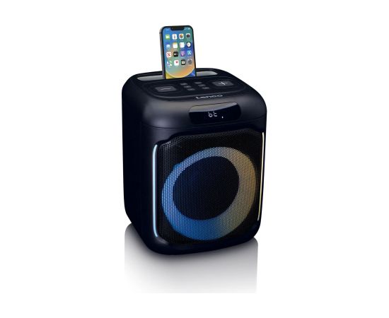 Lenco bluetooth skaļrunis, ar apgaismojumu un mikrofonu - PA-101BK