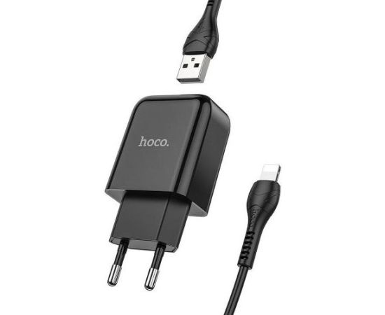 Hoco N2 Mobilo telefonu lādētājs 2.1A + Lightning kabelis 1m
