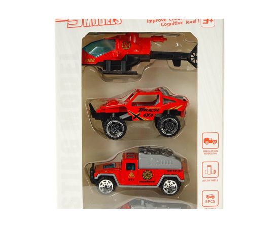 Adar Metāla auto 5 gb. Ugunsdzēsēju mašīnas 27,5x11x4 cm 569478