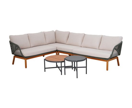 Garden furniture set TUXEDO corner sofa and 2 tables
