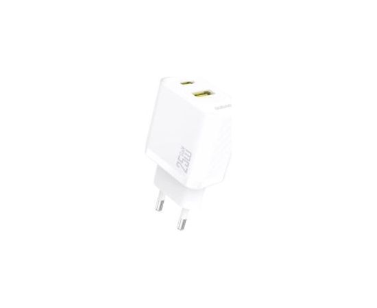 Dudao   A26T GaN 25W USB-A, USB-C Charger - White