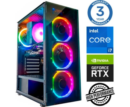 INTOP i7-12700F 16GB 250SSD M.2 NVME+2TB RTX4060Ti 8GB no-OS