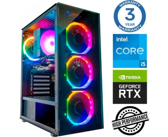 INTOP i5-14400F 16GB DDR5 500SSD M.2 NVME+2TB RTX3050 6GB no-OS