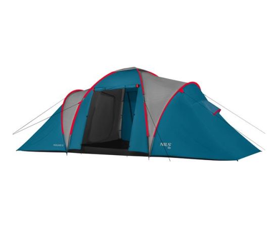 Nils Camp NC6431 KEMPINGU TELTS ZILI GAIŠI PELĒKS HIGHLAND IV NILS CAM