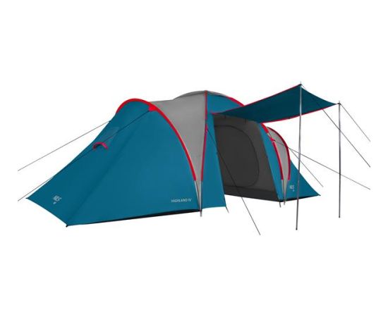 Nils Camp NC6431 KEMPINGU TELTS ZILI GAIŠI PELĒKS HIGHLAND IV NILS CAM