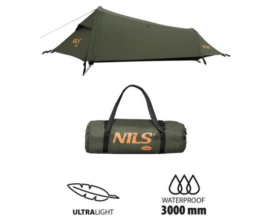 Telts NC2501 TENT ULTRA LIGHT SKYAIR 1 GREEN NILS CAMP Палатки