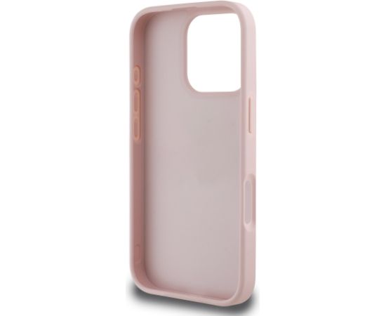 Guess PU Grained Roses 4G Metal Logo Case Aizsargapvalks priekš Apple iPhone 16 Pro
