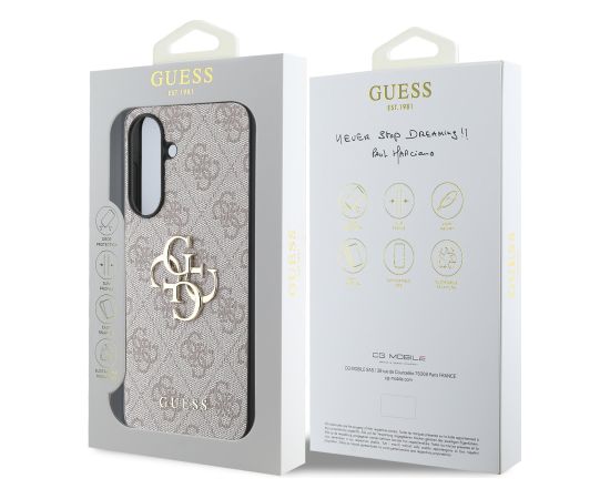 Guess PU 4G Metal Logo Case Aizsargapvalks priekš Samsung Galaxy A56