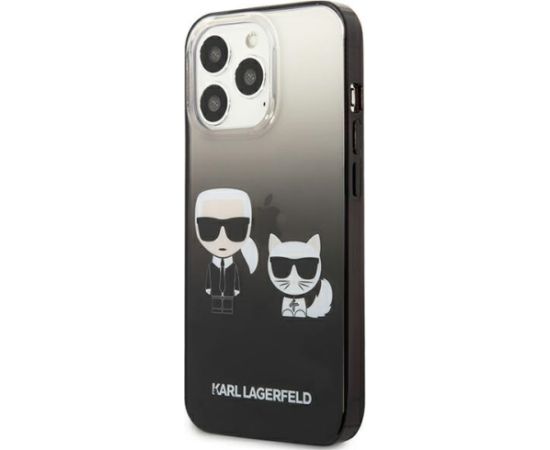 Karl Lagerfeld KLHCP13LTGKCK iPhone 13 Pro | 13 6,1" hardcase czarny|black Gradient Ikonik Karl & Choupette