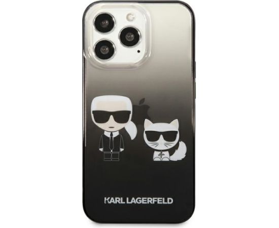 Karl Lagerfeld KLHCP13LTGKCK iPhone 13 Pro | 13 6,1" hardcase czarny|black Gradient Ikonik Karl & Choupette