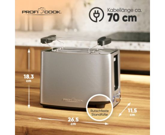 Toaster ProfiCook, stainless steel