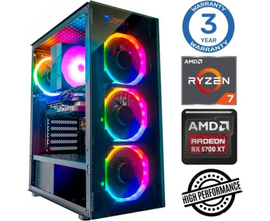 INTOP Ryzen 7 5700X 16GB 1TB SSD M.2 NVME RX5700 XT 8GB no-OS