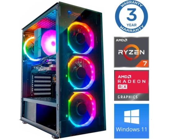 INTOP Ryzen 7 5700X 16GB 500SSD M.2 NVME RX580 8GB WIN11