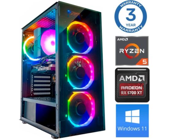 INTOP Ryzen 5 5500 16GB 1TB SSD M.2 NVME RX5700 XT 8GB WIN11