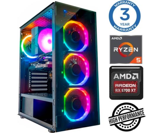 INTOP Ryzen 5 5600X 32GB 500SSD M.2 NVME RX5700 XT 8GB no-OS