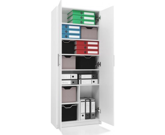 Top E Shop dokumentu skapis OLIV 2D, 74×35×180 cm, baltā krāsā