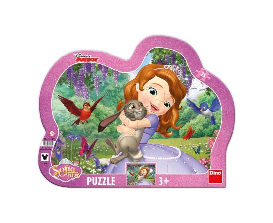 Dino Silhouette Frame Puzzle 25 Pieces: Sofia And Animals