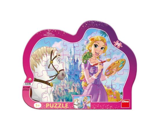 Dino Silhouette Frame Puzzle 25 Pieces: Rapunzel