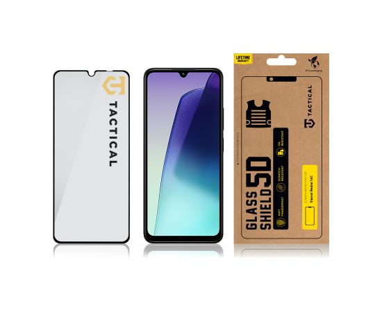 Tactical Glass Shield 5D for  Xiaomi Redmi 14C 4G|Poco C75 Black