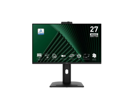 LCD Monitor MSI PRO MP275QPDG 27" Business Swivel Pivot Height adjustable Tilt Matte Panel IPS 2560x1440 16:9 100Hz 5 ms Speakers PROMP275QPDG