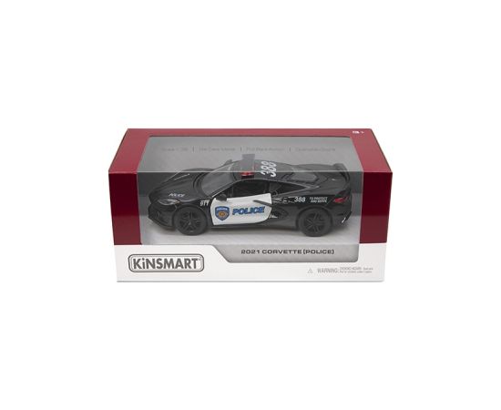 KINSMART Miniatūrais modelis - 2021 Corvette (Policija), izmērs 1:36