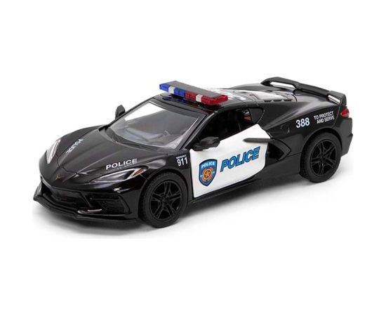 KINSMART Miniatūrais modelis - 2021 Corvette (Policija), izmērs 1:36