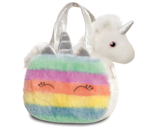 AURORA Fancy Pals plīša rotaļlieta Vienradzis somiņā, 20 cm