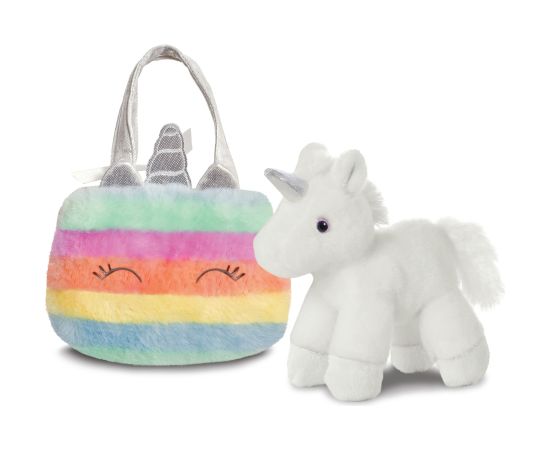 AURORA Fancy Pals plīša rotaļlieta Vienradzis somiņā, 20 cm