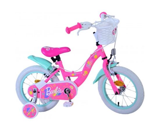 Bērnu velosipēds 14 collas Volare Barbie (2 rokas bremzes, uz 85% salikts) (3.5-5 gadiem) VOL31455 Trīsriteņi un skrejmašīna